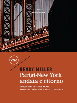 cover image of Parigi-New York andata e ritorno